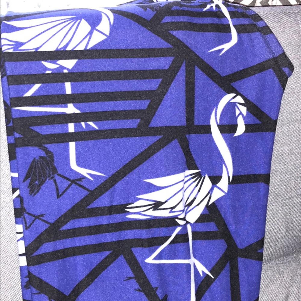 TC Purple Flamingo LulaRoe Leggings